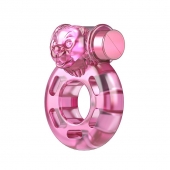 Розовое эрекционное кольцо с вибрацией Pink Bear - Baile - в Ессентуках купить с доставкой
