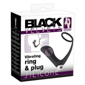 Черное эрекционное кольцо с анальной вибропробкой Vibrating Ring   Plug - Orion - в Ессентуках купить с доставкой