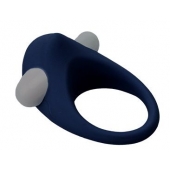 Гладкое синее эрекционное виброкольцо STIMU RING - Dream Toys - в Ессентуках купить с доставкой