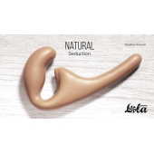 Бежевый безремневой страпон Seduction - 20,5 см. - Lola Games - купить с доставкой в Ессентуках