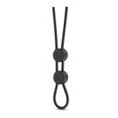 Черное двойное эрекционное лассо Silicone Double Loop Cock Ring - Blush Novelties - в Ессентуках купить с доставкой