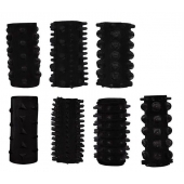 Набор из 7 черных насадок PENIS SLEEVES SET - Dream Toys - в Ессентуках купить с доставкой