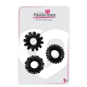 Набор из 3 черных эрекционных колец SET OF 3 COCKRINGS - Dream Toys - в Ессентуках купить с доставкой