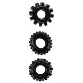 Набор из 3 черных эрекционных колец SET OF 3 COCKRINGS - Dream Toys - в Ессентуках купить с доставкой