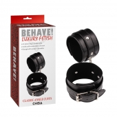 Черные оковы Classic Ankle Cuffs - Chisa - купить с доставкой в Ессентуках