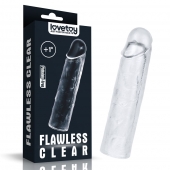 Прозрачная насадка-удлинитель Flawless Clear Penis Sleeve Add 1 - 15,5 см. - Lovetoy - в Ессентуках купить с доставкой