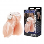 Прозрачная клетка целомудрия Acrylic See-thru Chastity Cage - BlueLine - купить с доставкой в Ессентуках