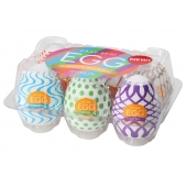 Набор из 6 мастурбаторов Tenga EGG IV с различным рельефом - Tenga - в Ессентуках купить с доставкой
