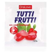 Гель-смазка Tutti-frutti со вкусом барбариса - 4 гр. - Биоритм - купить с доставкой в Ессентуках
