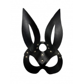 Черная кожаная маска зайки Miss Bunny - БДСМ Арсенал - купить с доставкой в Ессентуках