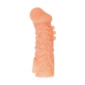 Телесная закрытая насадка с шершавой головкой Cock Sleeve Size M - 15,6 см. - KOKOS - в Ессентуках купить с доставкой