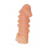 Телесная закрытая насадка с шишечками Cock Sleeve Size M - 15,6 см. - KOKOS - в Ессентуках купить с доставкой
