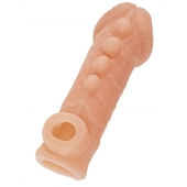 Телесная закрытая насадка с шишечками Cock Sleeve Size M - 15,6 см. - KOKOS - в Ессентуках купить с доставкой