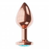 Пробка цвета розового золота с малиновым кристаллом Diamond Topaz Shine L - 8,3 см. - Lola Games - купить с доставкой в Ессентуках
