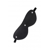 Черная кожаная маска Anonymo с мягким подкладом - ToyFa - купить с доставкой в Ессентуках