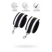 Серебристо-черные наручники Anonymo - ToyFa - купить с доставкой в Ессентуках