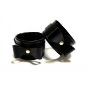 Черные наручники с бантиками из эко-кожи - БДСМ Арсенал - купить с доставкой в Ессентуках