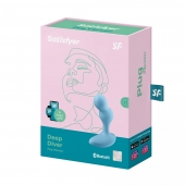 Голубой анальный вибростимулятор Deep Driver - 11,2 см. - Satisfyer - в Ессентуках купить с доставкой