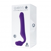 Фиолетовый безремневой страпон Queens L - Adrien Lastic - купить с доставкой в Ессентуках