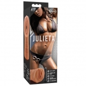 Мастурбатор-вагина цвета карамели Julieta с вибрацией - Blush Novelties - в Ессентуках купить с доставкой