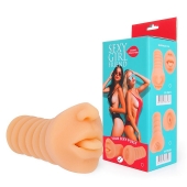 Телесный мастурбатор-ротик с высунутым язычком - Bior toys - в Ессентуках купить с доставкой