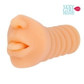 Телесный мастурбатор-ротик с высунутым язычком - Bior toys - в Ессентуках купить с доставкой