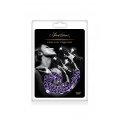 Зажимы для сосков с фиолетовой цепочкой Sweet Caress Nipple Chain - Sweet Caress - купить с доставкой в Ессентуках