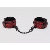 Красно-черные наручники Reversible Faux Leather Wrist Cuffs - Fifty Shades of Grey - купить с доставкой в Ессентуках