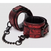 Красно-черные наручники Reversible Faux Leather Wrist Cuffs - Fifty Shades of Grey - купить с доставкой в Ессентуках