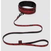 Стильный ошейник с поводком Reversible Faux Leather Collar and Lead - Fifty Shades of Grey - купить с доставкой в Ессентуках