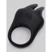 Черное эрекционное виброкольцо Sensation Rechargeable Vibrating Rabbit Love Ring - Fifty Shades of Grey - в Ессентуках купить с доставкой