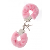 Металлические наручники с розовой меховой опушкой METAL HANDCUFF WITH PLUSH PINK - Dream Toys - купить с доставкой в Ессентуках