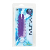 Закрытая фиолетовая насадка с пупырышками SAMURAI PENIS SLEEVE PURPLE - 14,5 см. - NMC - в Ессентуках купить с доставкой
