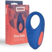 Синее эрекционное кольцо RRRING First Date Cock Ring - FeelzToys - в Ессентуках купить с доставкой