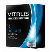 Классические презервативы VITALIS PREMIUM natural - 3 шт. - Vitalis - купить с доставкой в Ессентуках
