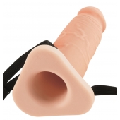 Телесный реалистичный фаллоимитатор с полостью Silicone Hollow Extension - 20 см. - Pipedream - купить с доставкой в Ессентуках