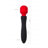 Черно-красный двусторонний вибромассажер Black Red - 21 см. - ToyFa купить в Ессентуках с доставкой в Orgasmix.ru Черно-красный двусторонний вибромассажер Black Red - 21 см. - ToyFa