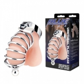 Серебристая клетка для члена Urethral Play Cage - BlueLine - купить с доставкой в Ессентуках