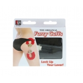Металлические наручники с чёрной меховой опушкой - Dream Toys - купить с доставкой в Ессентуках