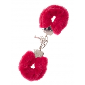 Металлические наручники с красной меховой опушкой METAL HANDCUFF WITH PLUSH RED - Dream Toys - купить с доставкой в Ессентуках
