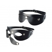 Черная кожаная маска  Новичок - Sitabella - купить с доставкой в Ессентуках