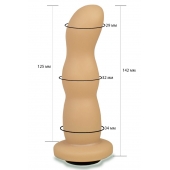Телесная рельефная насадка Harness - 14,2 см. - LOVETOY (А-Полимер) - купить с доставкой в Ессентуках