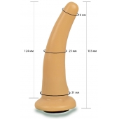 Телесная гладкая насадка Harness - 13,3 см. - LOVETOY (А-Полимер) - купить с доставкой в Ессентуках