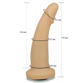 Телесная гладкая насадка Harness - 14,7 см. - LOVETOY (А-Полимер) - купить с доставкой в Ессентуках