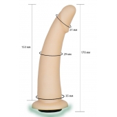 Телесная гладкая насадка-фаллоимитатор Harness - 17 см. - LOVETOY (А-Полимер) - купить с доставкой в Ессентуках
