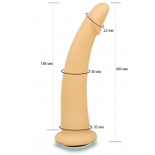 Телесная гладкая насадка-фаллоимитатор Harness - 20 см. - LOVETOY (А-Полимер) - купить с доставкой в Ессентуках
