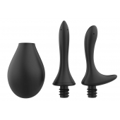 Черный анальный душ Nexus Anal Douche Set с 2 сменными насадками - Nexus Range - купить с доставкой в Ессентуках