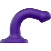 Фиолетовый фаллоимитатор-насадка Strap-On-Me Dildo Dual Density size S - 17 см. - Strap-on-me - купить с доставкой в Ессентуках