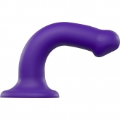 Фиолетовый фаллоимитатор-насадка Strap-On-Me Dildo Dual Density size M - 18 см. - Strap-on-me - купить с доставкой в Ессентуках