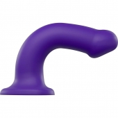 Фиолетовый фаллоимитатор-насадка Strap-On-Me Dildo Dual Density size L - 19 см. - Strap-on-me - купить с доставкой в Ессентуках